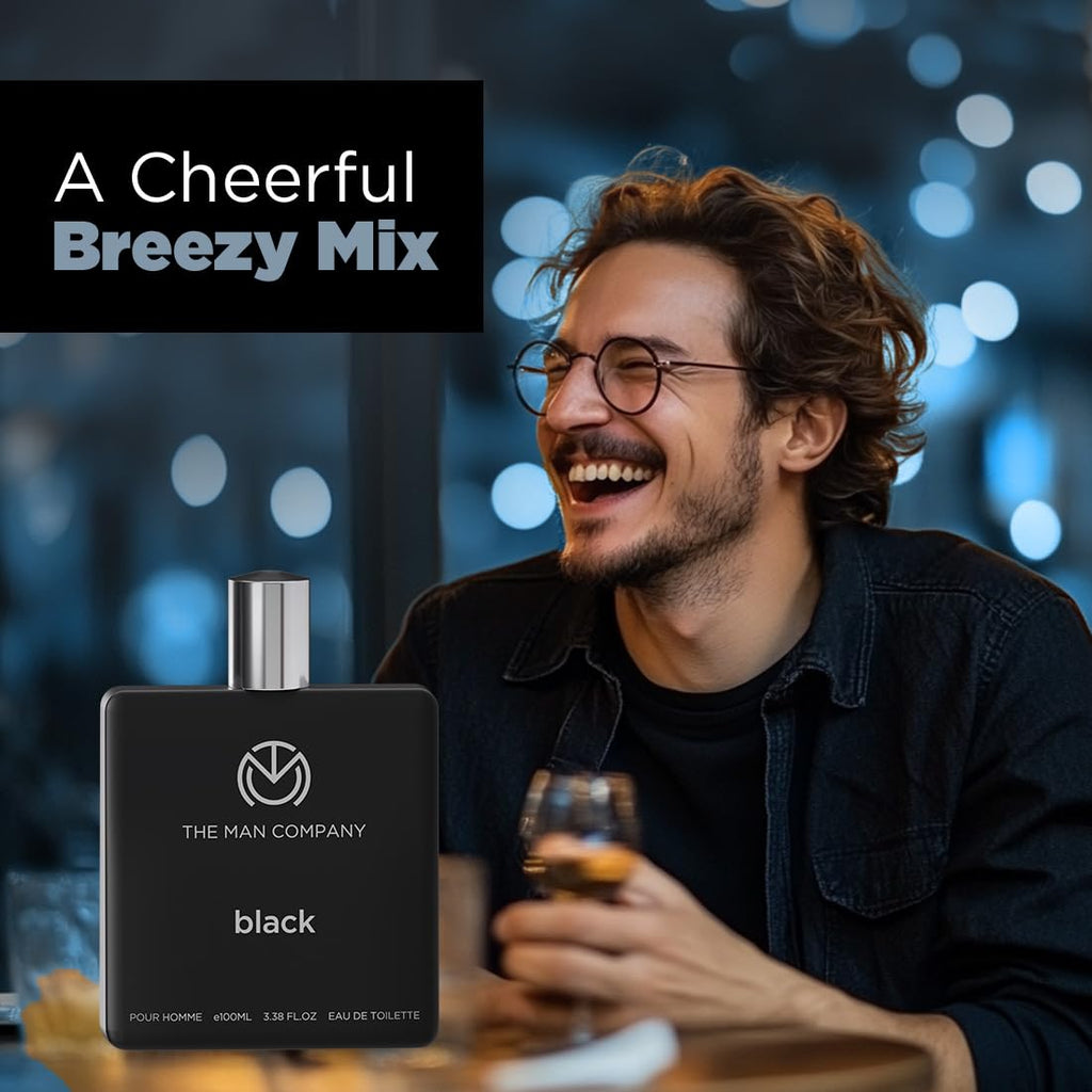 The Man Company Fresh Black Edt Perfume For Man - 100Ml | Premium Long-Lasting Fragrance | Perfume Gift for Friend | Anniversary Fragrance Gift | Valentine Gift For Man