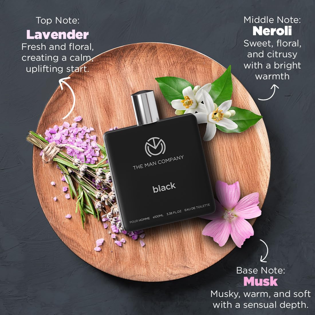 The Man Company Fresh Black Edt Perfume For Man - 100Ml | Premium Long-Lasting Fragrance | Perfume Gift for Friend | Anniversary Fragrance Gift | Valentine Gift For Man